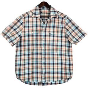 R.M. Williams Button-Down Shirt Men’s SZ XL Multicolor Plaid Short Sleeve Cotton